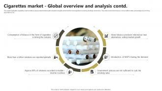 Cigarettes Market Global Overview And Global Tobacco Industry Outlook Industry IR SS Graphical Pre-designed