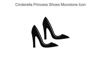 Cinderella Princess Shoes Monotone Icon In Powerpoint Pptx Png And Editable Eps Format