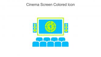 Cinema Screen Colored Icon In Powerpoint Pptx Png And Editable Eps Format