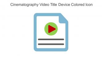 Cinematography Video Title Device Colored Icon In Powerpoint Pptx Png And Editable Eps Format