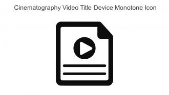 Cinematography Video Title Device Monotone Icon In Powerpoint Pptx Png And Editable Eps Format