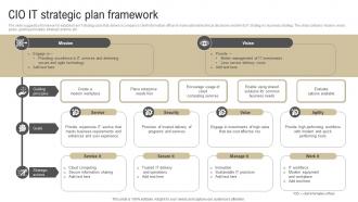 CIO IT Strategic Plan Framework