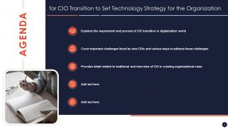 CIO Transition To Set Technology Strategy For The Organization Complete Deck