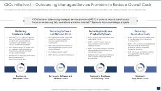 Cios Cost Optimization Playbook Outsourcing Managed Service Providers Reduce Overall Costs