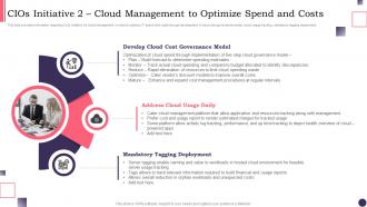 CIOS Handbook For IT CIOS Initiative 2 Cloud Management To Optimize Spend And Costs
