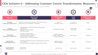 CIOS Handbook For IT CIOS Initiative 6 Addressing Customer Centric Transformation Measures