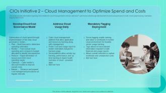CIOs Initiative 2 Cloud Management To Optimize Spend And Costs Essential CIOs Initiatives For It Cost