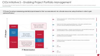 CIOs Initiative 5 Enabling Project Portfolio Management CIOs Strategies To Boost IT