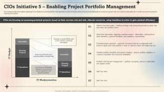 CIOS Initiative 5 Enabling Project Portfolio Management Prioritize IT Strategic Cost