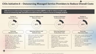 CIOS Initiative 8 Outsourcing Managed Prioritize IT Strategic Cost