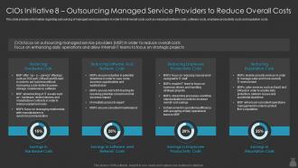 Cios Initiative 8 Outsourcing Managed Service Providers To It Cost Optimization Priorities By Cios
