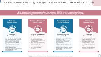 CIOS Initiative 8 Outsourcing Managed Service Providers To Reduce Overall Improvise Technology Spending