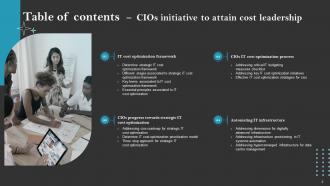 CIOs Initiative To Attain Cost Leadership Powerpoint Ppt Template Bundles DK MD Engaging Idea