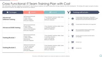 Cios initiatives for strategic it cost optimization cross functional it team training plan with cost