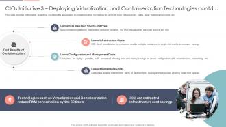 Cios initiatives for strategic it deploying virtualization and containerization technologies contd
