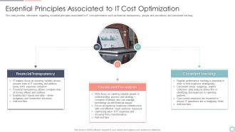 Cios initiatives for strategic optimization essential principles associated it cost optimization