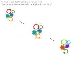 Circle and gears infographics and icons flat powerpoint design