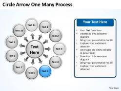 Circle arrow one many process 11 7