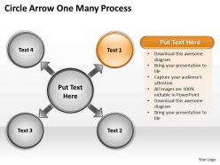 Circle arrow one many process 14