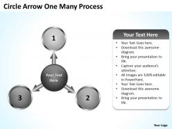 Circle arrow one many process 3 9