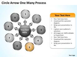 Circle arrow one many process 4