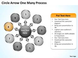 Circle arrow one many process 4