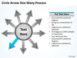 Circle arrow one many process 5