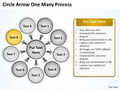Circle arrow one many process 6