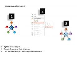 Circle diagram for multi tasking flat powerpoint design