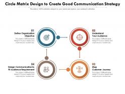 Circle matrix design to create good communication strategy