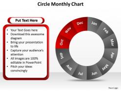 Circle monthly chart powerpoint diagram templates graphics 712