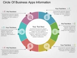 Circle of business apps information flat powerpoint design