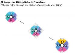 Circle of gears for business applications flat powerpoint design