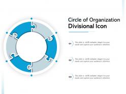 Circle of organization divisional icon