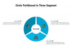 Circle partitioned in three segment