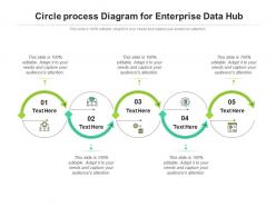 Circle process diagram for enterprise data hub infographic template