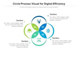 Circle process visual for digital efficiency infographic template