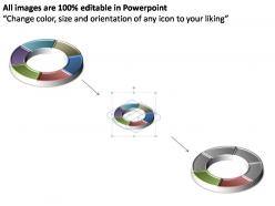 Circle quadrants 6 points editable powerpoint templates