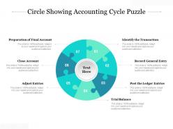Circle showing accounting cycle puzzle