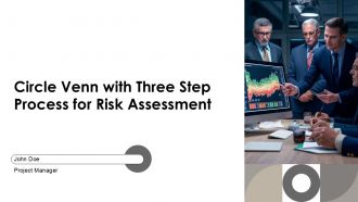Circle Venn With Three Step Process For Risk Assessment PPT Presentation AT