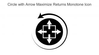 Circle With Arrow Maximize Returns Monotone Icon In Powerpoint Pptx Png And Editable Eps Format