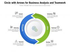 Circle With Arrows For Business Analysis And Teamwork