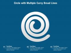 Circle with multiple curvy broad lines