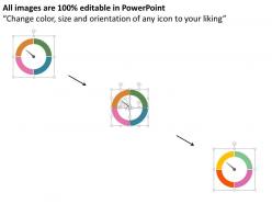 Circle with yearly timeline process diagram flat powerpoint design