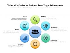 Circles with circles for business team target achievements