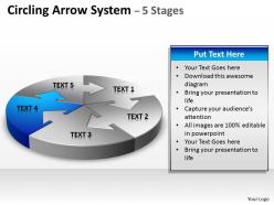 Circling arrow diagram system 5 stages 8