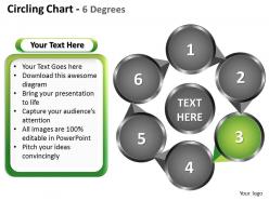 Circling chart 6 degrees with arrows connected powerpoint diagram templates graphics 712