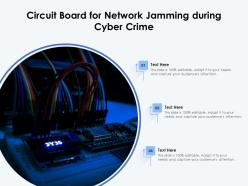 Circuit board for network jamming during cyber crime