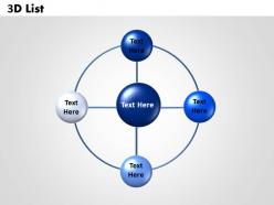 87703017 style circular hub-spoke 5 piece powerpoint template diagram graphic slide