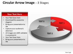 Circular arrow diagram image 3 stages 7